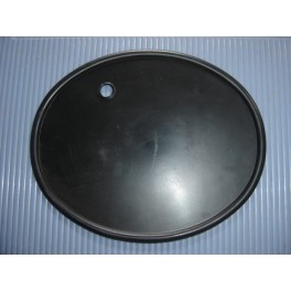 Portanumeros ovalado negro con agujero